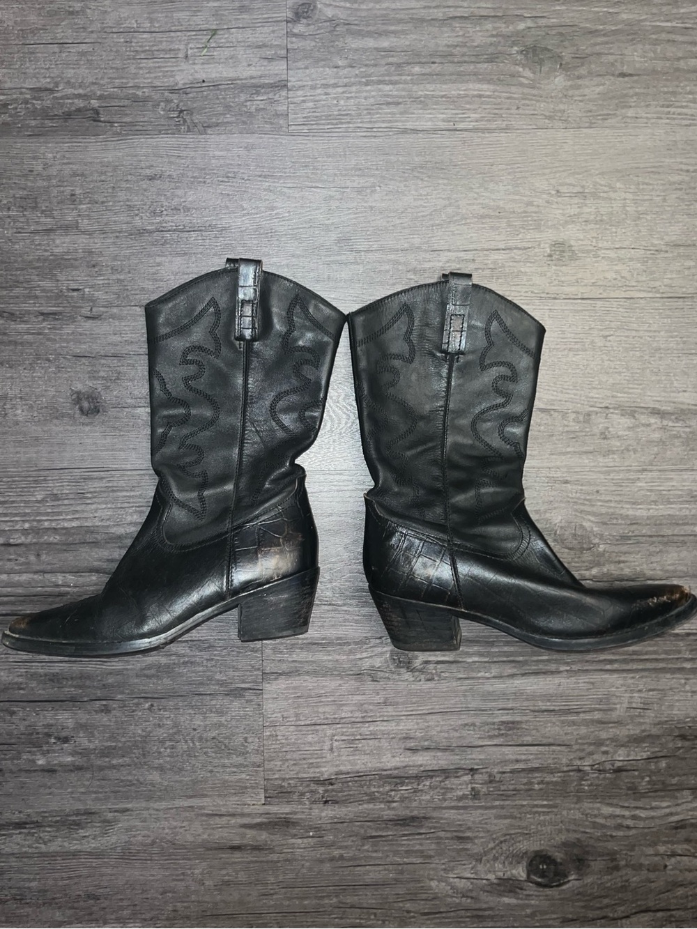 The Vintage Foundry black sexy cowboy boots trudy vfl 222 women’s size 8 38.5